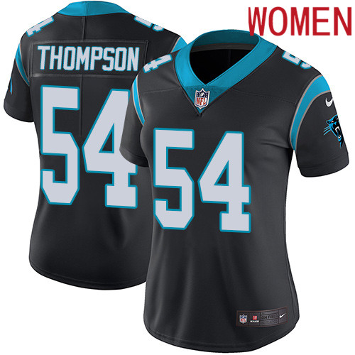 2019 Women Carolina Panthers 54 Thompson black Nike Vapor Untouchable Limited NFL Jersey